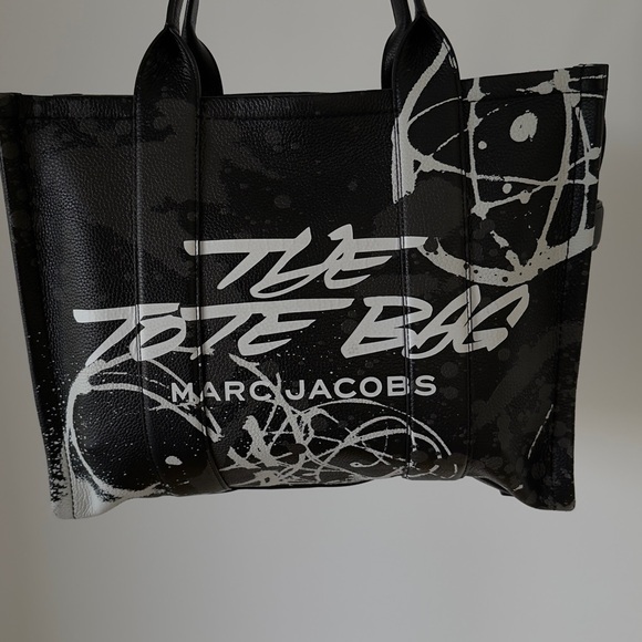Marc Jacobs Black and White Graphic Tote Bag